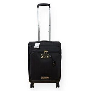 Love Moschino Black 20” Carry On with Gold Hardware